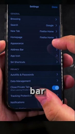 iPhone Firefox How to Move the Address Bar to the Top Part 2