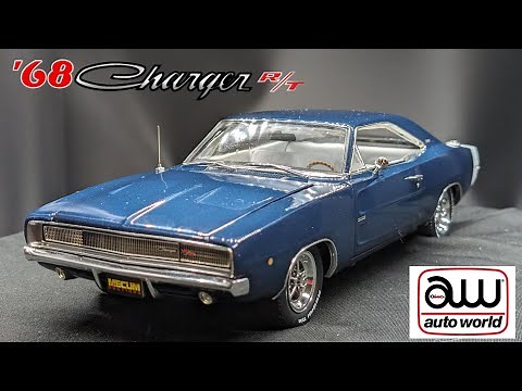 1/18 '68 Dodge Charger RT Auto World Unboxing & Review of the Highly Detailed Diecast Model.