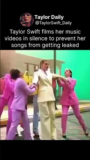 Taylor Swift films her music videos in silence to prevent her songs from getting leaked #taylorswift