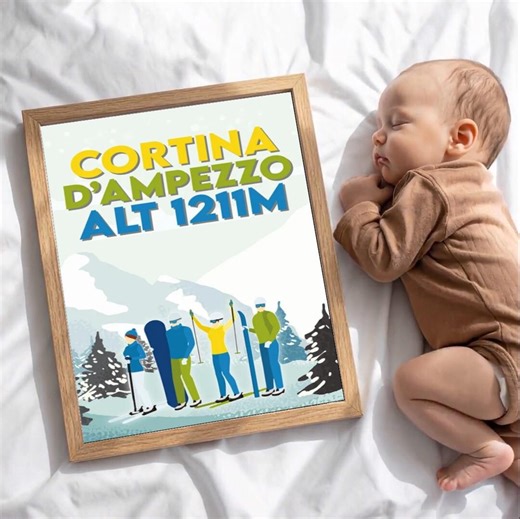 Cortina Dampezzo Ski Resort Poster Italy Travel Art Print Vintage Skiing Wall Decor Perfect Gift for Ski Season - Etsy UK