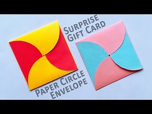 How To Make Circle Envelope Card | Circle Envelope Card Tutorial | Cards for Scrapbook Making