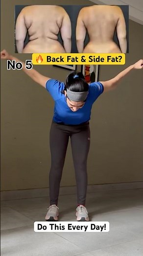 Lose Back Fat & Side Fat at Home 🔥 Beginner #Shorts #BackFat #SideFat #FatLoss #HomeWorkout