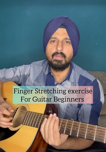 Finger stretching exercise for guitar beginners | Tutorial by Sanmeet Bagga