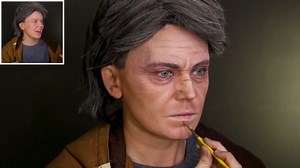 Joel from The Last of Us cosplay makeup transformation