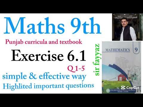 Maths class 9th | exercise 6.1 | Q 1-5 | ex 6.1 | Trigonometry | 9th | unit 6
