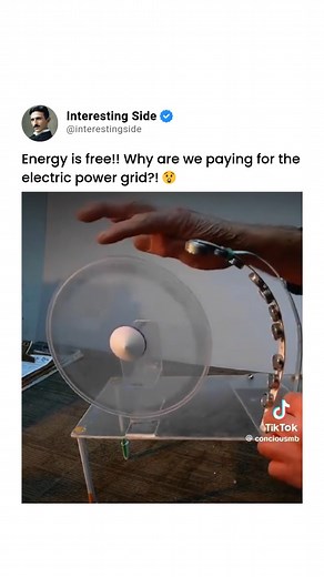 A simple device that appears to be a homemade perpetual motion machine. It humorously questions the need for an electric power grid when it seems like energy can be generated endlessly using this device. However, it's important to understand that perpetual motion machines are impossible to create. They violate the laws of thermodynamics, which state that energy cannot be created or destroyed, only transferred or converted from one form to another. While this device might seem to generate energy