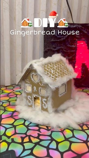 DIY Miniature Cardboard Gingerbread House 🏡#subscribe