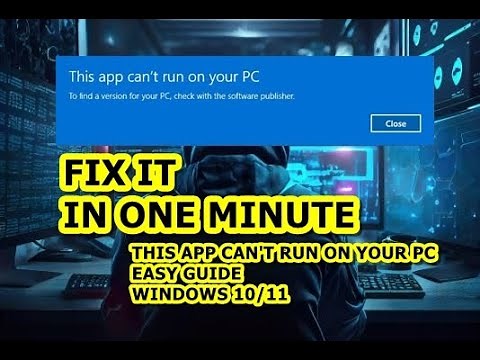 This App Can't Run on your PC | Easy Fix | Windows 10/11
