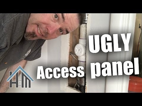Ugly access panel. How to remove panel and fix the wall. Easy!