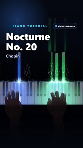 Chopin Nocturne No. 20 in C-sharp minor on Piano with 3D Hands | Pianovera