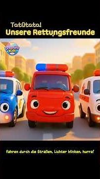 Tatütata! 🚨 Polizei, Feuerwehr & Krankenwagen Lied für Kinder
