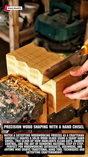 Precision Wood Shaping with a Hand Chisel #woodworking #satisfying #carpentry #wood