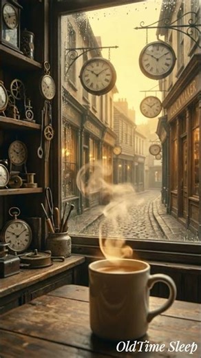 Evening Chill with Coffee on a 100 -Year-Old Clock Street I OldTime Sleep- Retro Chill Music