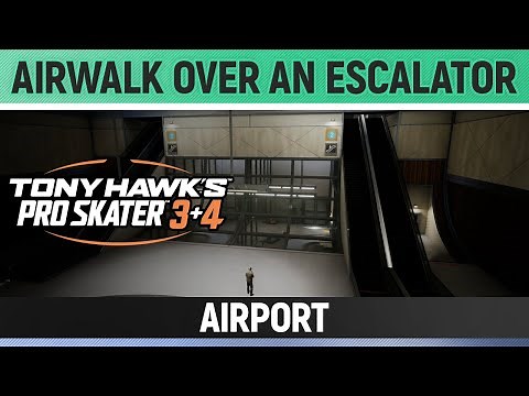 Tony Hawk's Pro Skater 3+4 - Airport - Airwalk Over an Escalator