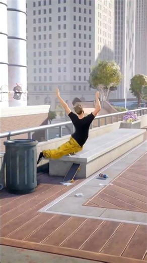 A Glitchy Throwdown and a Very Weird and Funny Bail in the new ‪@skate‬ game! 😅 #shorts