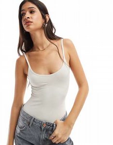 ASOS DESIGN seamless sculpting bodysuit in stone | ASOS