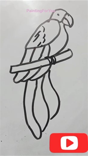 how to draw a parrot easily/#shortvideo /#art /#drawingtutorial