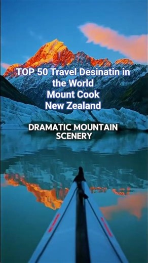 Mount Cook New Zealand 🏔️ Highest Peak & Glaciers ✨ || #travelshorts #mountcook #newzealandtravel