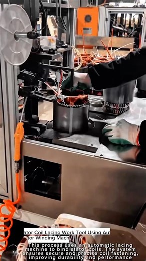 Stator Coil Lacing Work Tool Using Automatic Motor Winding Machine #worktool