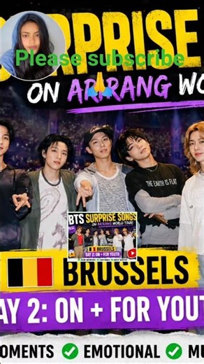 BTS Surprise Songs in Brussels 🇧🇪 | ARIRANG WORLD TOUR Day 2 💜 "ON" + "For Youth" | Full Highlights