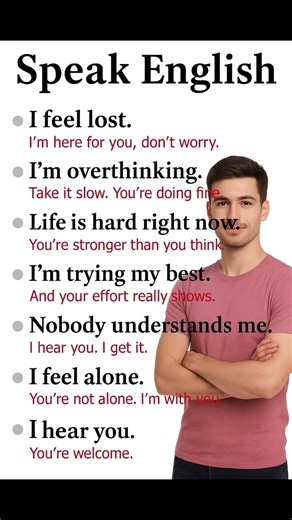 Learn English + Comfort Yourself — 1-Minute Phrases #englishspeakingpractice #slowenglish #esl