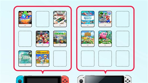 Las nuevas tarjetas de juego virtuales te permiten administrar fácilmente tus juegos digitales de Nintendo Switch, ¡incluyendo prestarlos a los suscriptores del grupo familiar de tu cuenta Nintendo! Esta nueva actualización del sistema se lanzará a finales de abril. | Nintendo