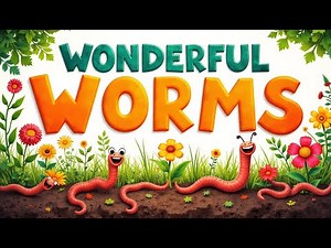 🪱 Worms for Kids | Fun Facts Flipbook | Natural Science Educational Learning Video 🌱