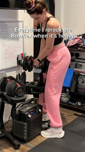 Anybody else humbled by bowflex dumbbells? 🤦🏻‍♀️ #workoutwithme #bowflex #fitmom