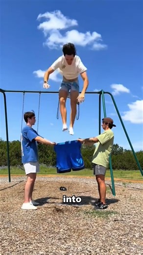 Successful backflip through pants challenge!