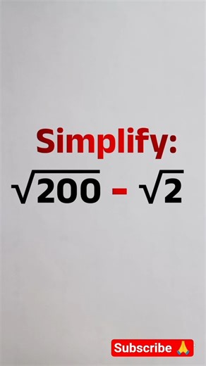 Can you Simplify this Radical Expression? #maths #mathstricks #algebra #mathshorts #satmath #fyp