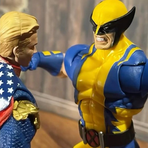 Wolverine vs Homelander Fight from “X-Men vs Homelander” #stopmotion #fightscene #actionfigures