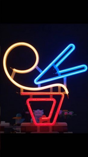 Neon signs for miniature #LEGO builds learn.adafruit.com/led-noodle-shop-sign #adafruit #3dprinting