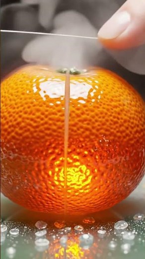 ASMR Glass Orange Slicing | Relaxing Sounds & Visuals for Ultimate Calm