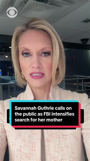 Savannah Guthrie is shifting strategy in the search for her mother, Nancy Guthrie, urging the public to stay alert and report anything suspicious as the FBI expands its investigation. Law enforcement are re-examining Nancy Guthrie's home, the home of her daughter, Annie Guthrie, vehicles and surveillance footage while widening the search radius and bringing in additional resources. CBS News’ Anna Schecter reports. #nancyguthrie #crime #usa #fbi #search