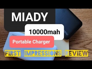 MIADY 10,000mah Portable Power Bank / Dual USB / 2023 Upgraded Version - First Impressions Review