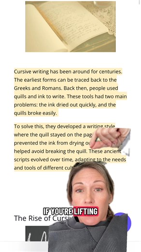 may have changed my own mind by the end of this 😂 #cursive #cursivewriting #history #tiktoklearningcampaign #historytok | Sarahmakesmelaugh