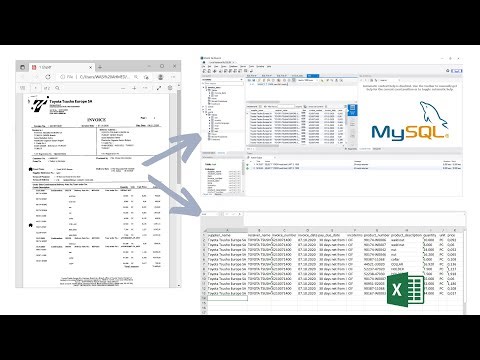 Automated invoice processing and saving data to SQL