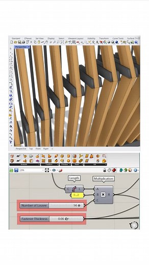 Parametric House | In this Rhino Grasshopper script, you’ll find a parametric facade design featuring a series of louvers, secured by fasteners at varying... | Instagram