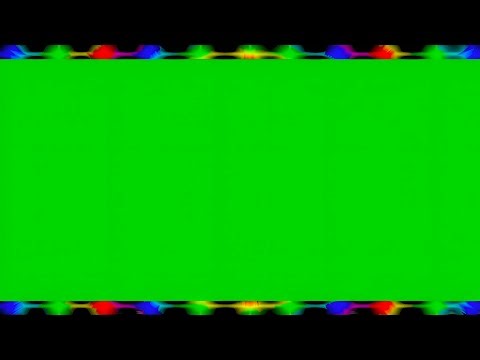 4K Abstract Green Screen Background 💚✨ Neon Rainbow Border Frame | Chroma Key Template for Editing