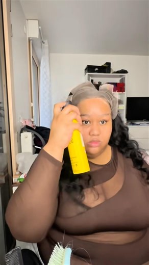 Lace front wig install for beginner 💅🏽 #wig #wiginstall #blackgirlhair #grwm #plussize #shorts