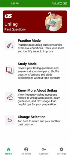 Download Free 2025 Post Utme Past Questions and Answers app for the University of Lagos (Unilag)