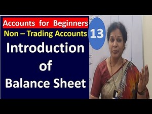13. Balance Sheet Proforma in Non Trading Accounts