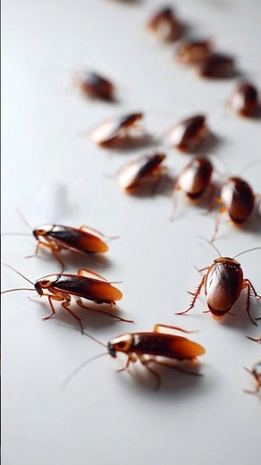 Cockroaches crawling on the Screen