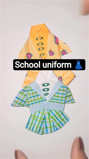 Tiny Paper School Uniform! 👕 #Shorts #PaperCraft