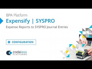 Expensify Expense Reports to SYSPRO Journal Entries - Template Configuration