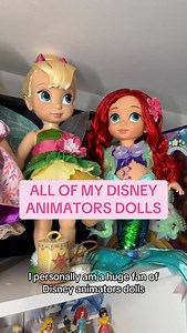 Dasha ♡ on Instagram: "My Disney Animators Collection! These are all of the big dolls that I have along with some honorable mentions 🩷 so sad to see the line replaced by the Once Upon A Story dolls but so thankful I got to buy quite a few before they are officially gone 🫶🏼 since IG has a time limit, I will post this in parts over a few days but you can watch the whole video on TT & YT! who is your favorite? 🩷 disney doll collector, disney store animators dolls, disney dolls, disney collector