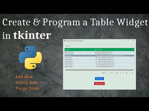 Creating and Programming tkinter ( ttkbootstrap) GUI table to display tabular data using Python