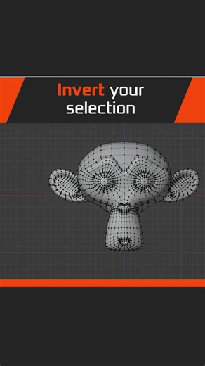 Press Ctrl I to invert the selection. 🔥 This will deselect all elements that were previously selected and select all elements that were not selected. It's a super handy shortcut, to speed up the workflow. Just give it a try!💪😊 #blender #blender3d #gamedev #gameart #b3d #indiedev #gameartist #3ddesigner #blenderartist #3dmodeling #3dart #blender3dart #digitalart #gamedesign #gameart #blendercycles #3ddesign #gamedevelopment #indiegamedev #CGI #blenderart #blendercentral #blenderrender #3dblend