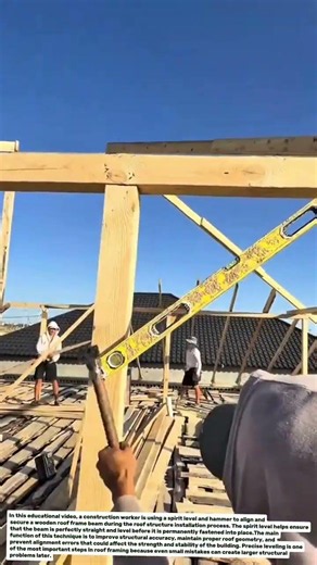 Perfect Roof Frame Alignment! Smart Spirit Level Construction Technique.