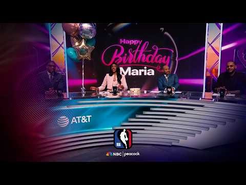 Maria Taylor gets birthday surprise on NBA Showtime set | NBA on NBC